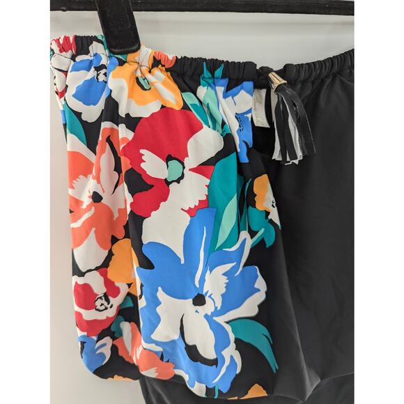 Anne Cole Strapless Floral One-Piece Swimsuit Women’s Black Swimwear - Picture 8 of 11